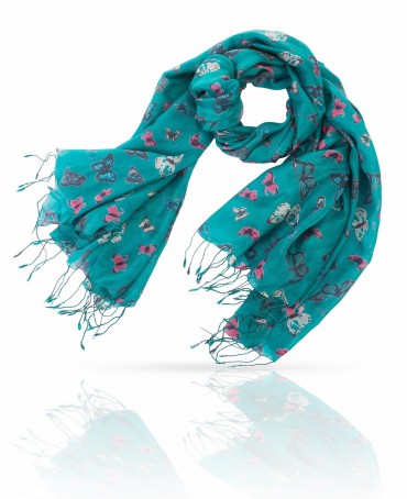 Палантин Женский S20-BUTTFLY/PALE.BLUE